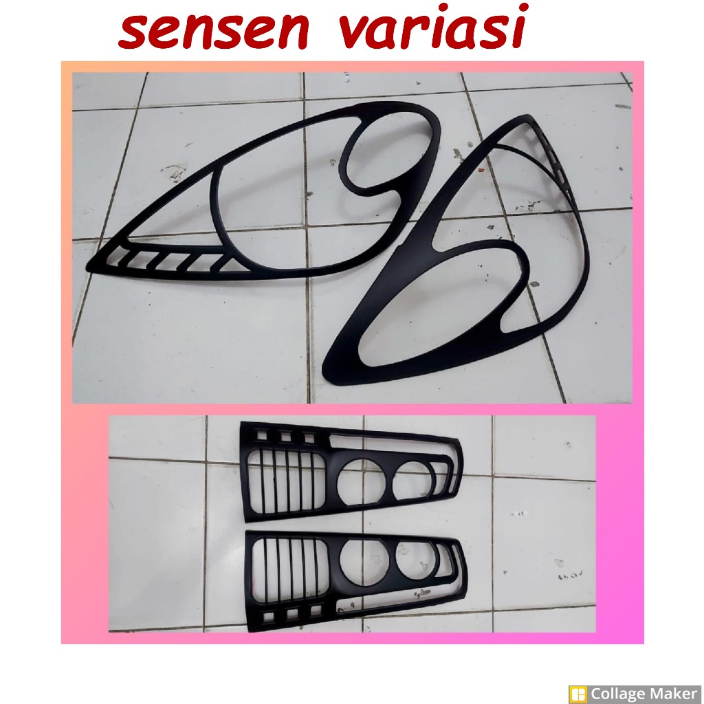 Paket garnish depan /belakang avanza/xenia 2004-2006 hitam