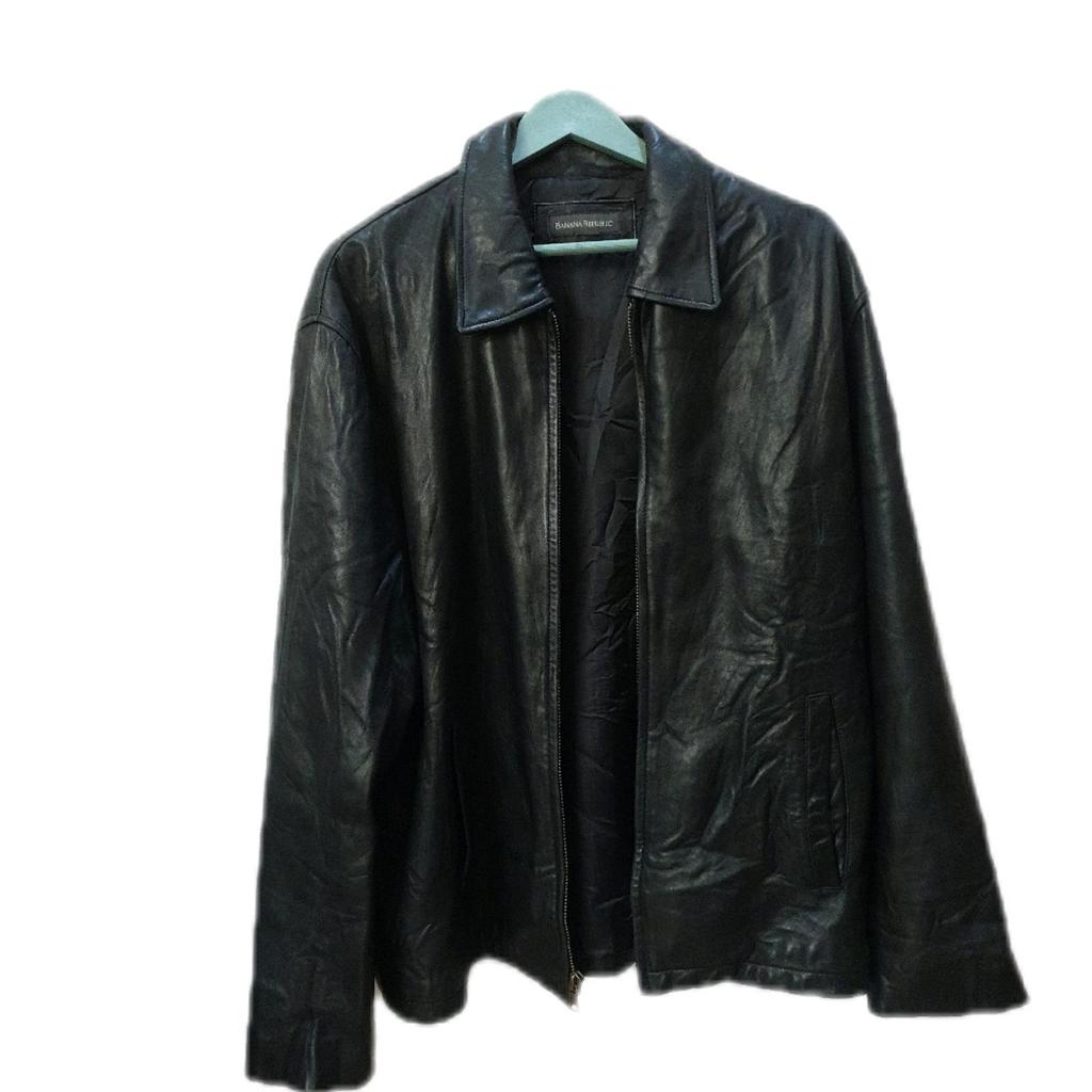 100% Genuine Sheepskin Work Jacket Banana Republic LD 120 cm Minus di Foto