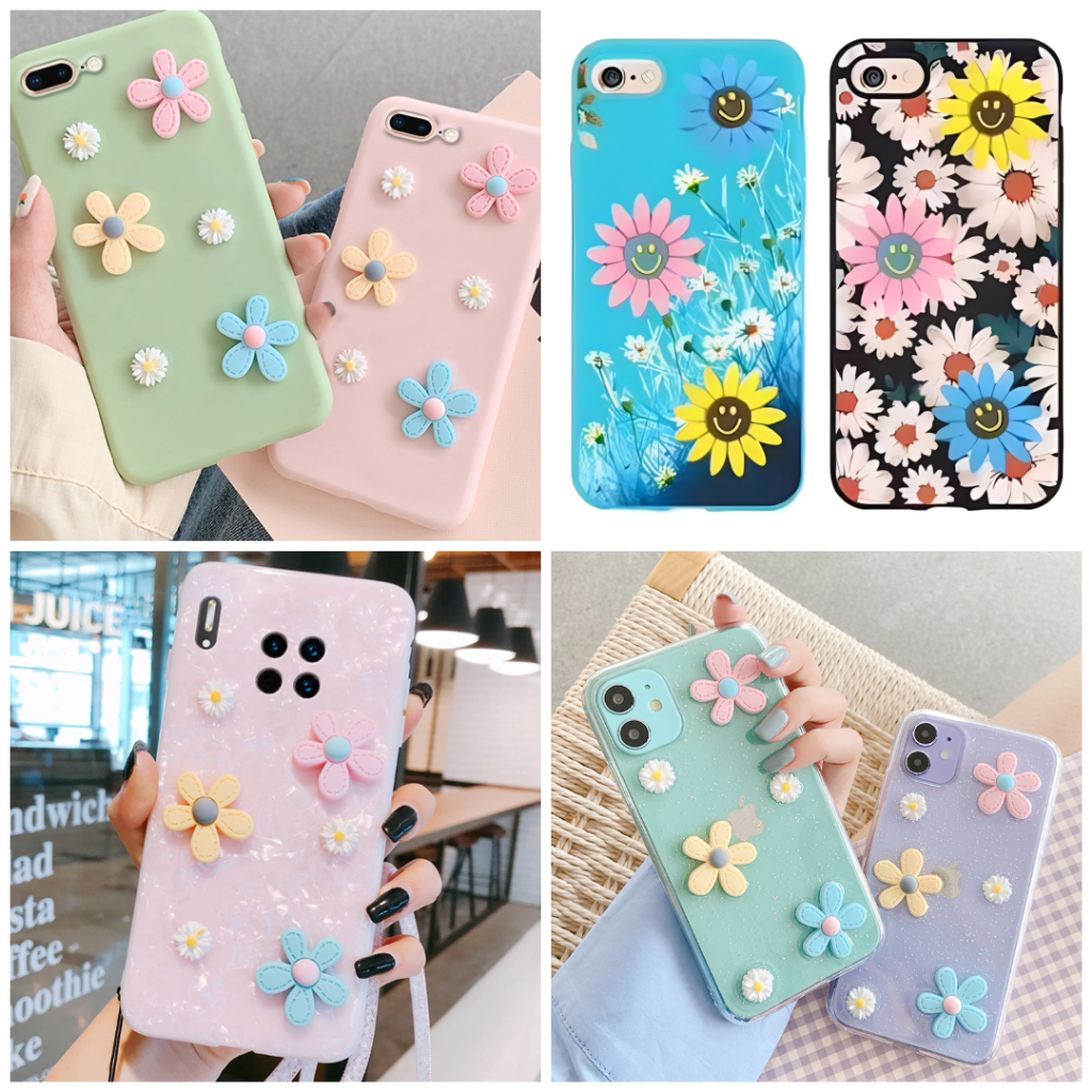 Casing Hp Flower 3D Case ZTE Blade V40 Vita ZTE Blade V50 ZTE Blade V50 Design
