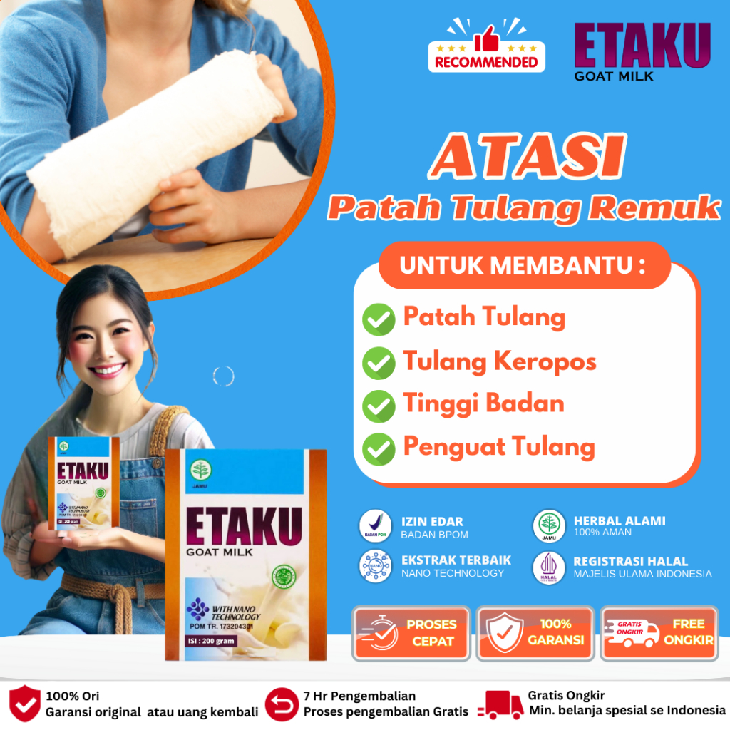 Etaku Susu Kalsium Untuk Patah Tulang Memperkuat Sendi Tulang Obat Patah Tulang Retak Patah Tulang T