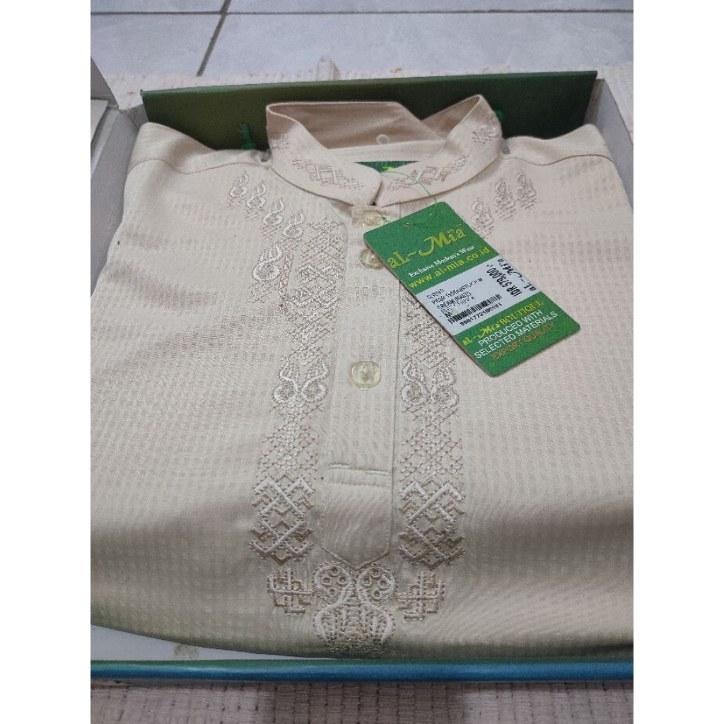 Koko Al Mia MT Pakistan PKSR 155 Baju Muslim Pria Lengan Panjang Lebaran Terbaru Original