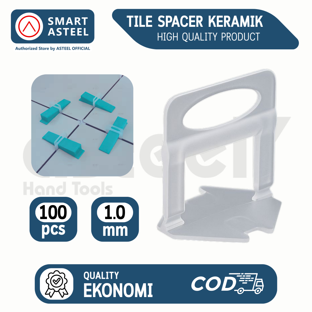 Asteel Alat Perata Pasang Keramik Clip Lantai Nat 1mm Asteel Spacer Tile Leveling System Ekonomi