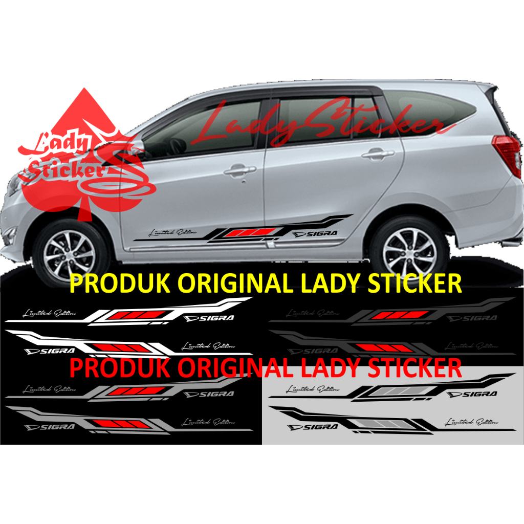Cutting sticker mobil sigra sticker stiker mobil daihatsu sigra
