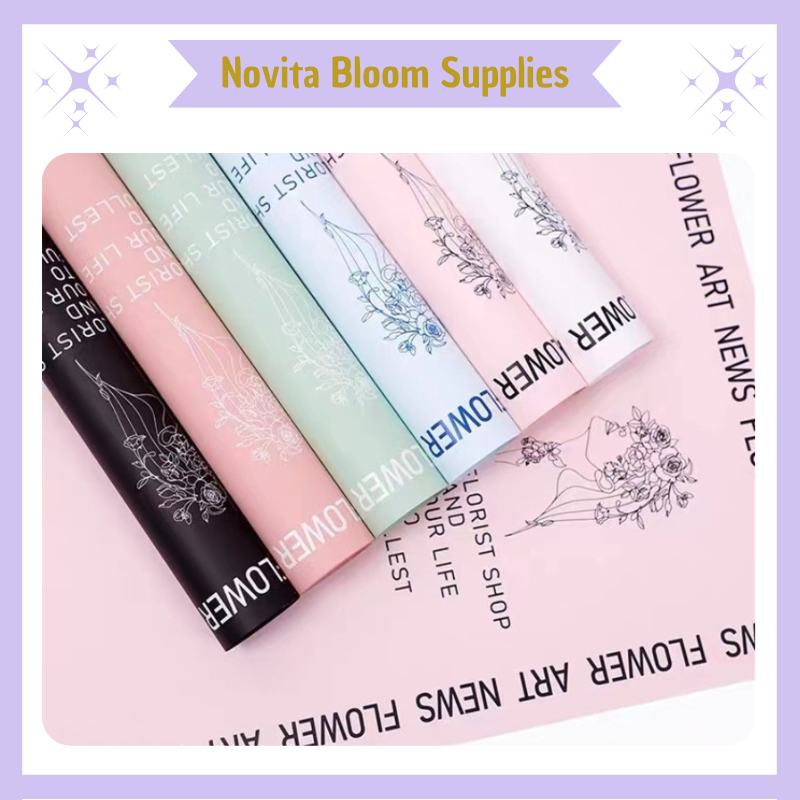 Kertas Buket Bunga Cellophane News Flower Wrapping Paper KB112