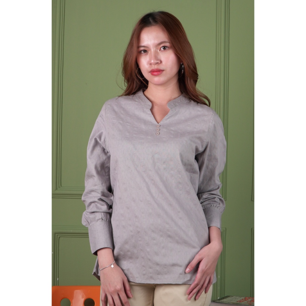 Emba Ladies - Inez Kemeja Polos Wanita Lengan Panjang Collection