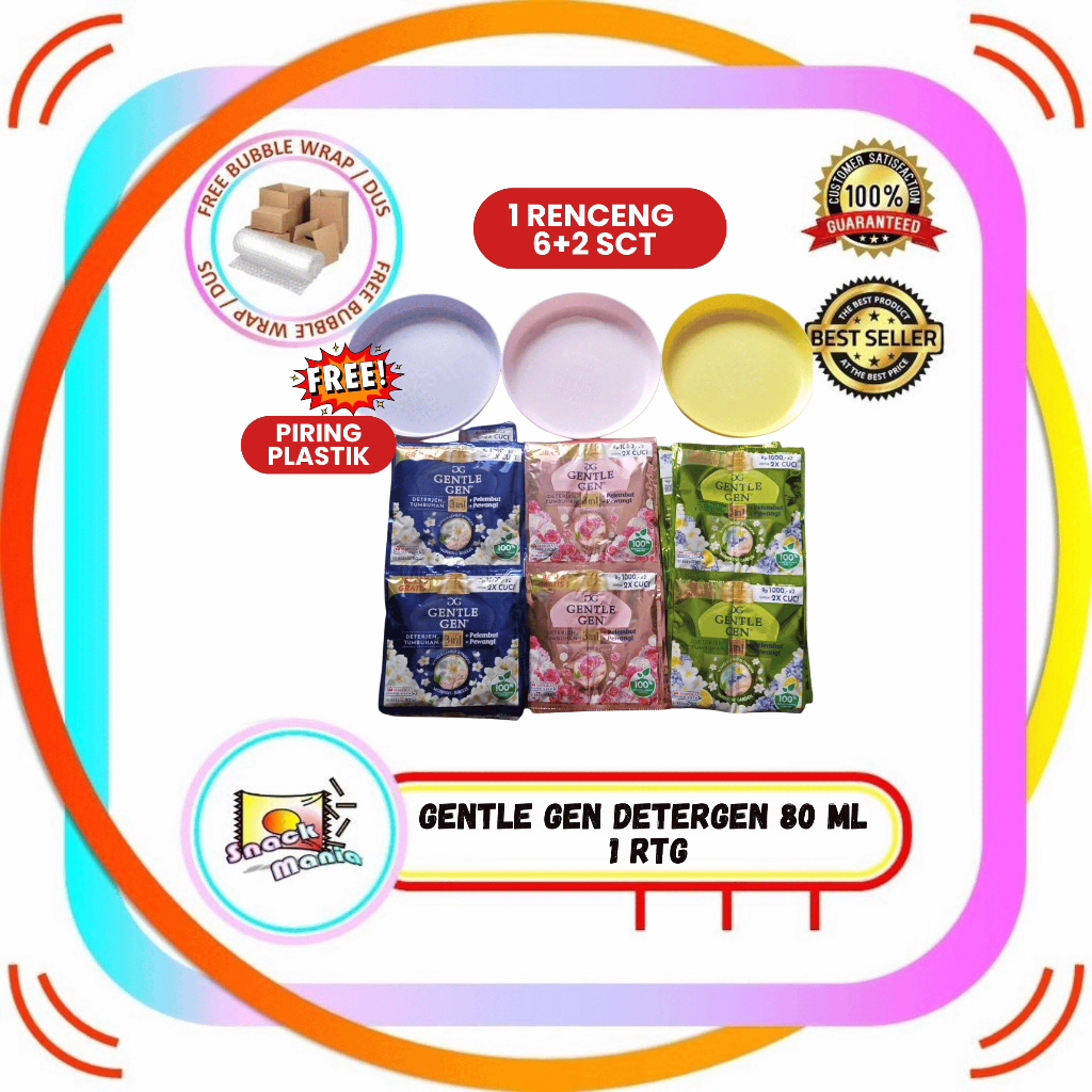 GG Gentle Gen Deterjen Cair Twin Pack ~ 80 ml x 6+1 Sachet GentleGen