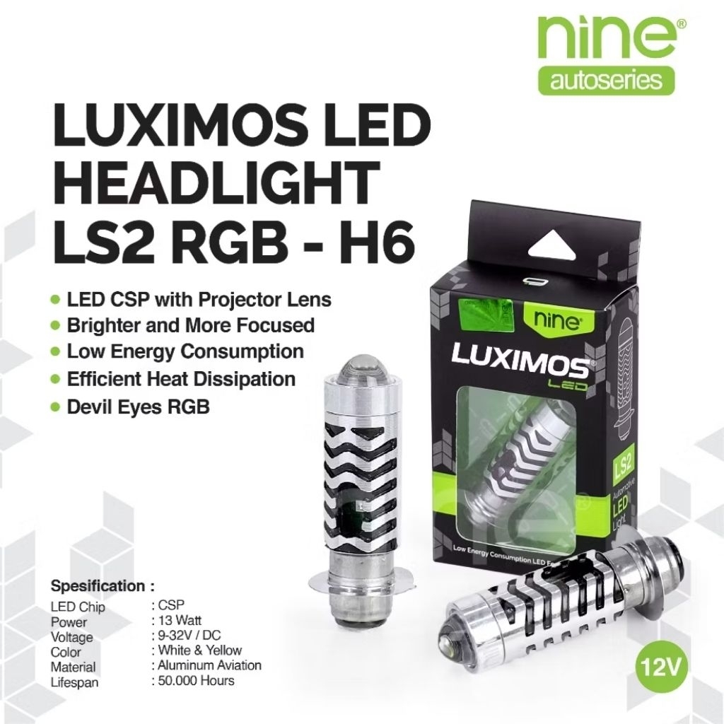 Lampu Depan Motor LED H6 Laser Putih Kuning Beat Mio Supra vario garansi 1 tahun super terang