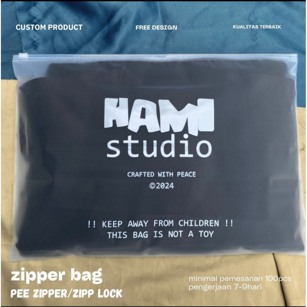 FACKING BAJU,zipper,plastik sablon,kemasan baju,plastik baju,plastik murah
