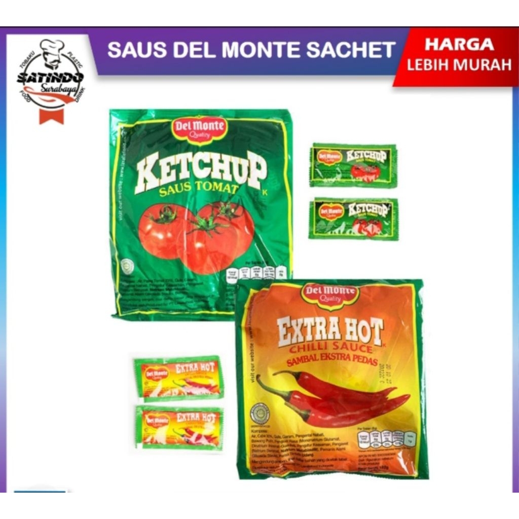 Saos Delmonte sachet 9x24 sachet Ekstra hot & tomat / Delmonte sachet / saos sachet