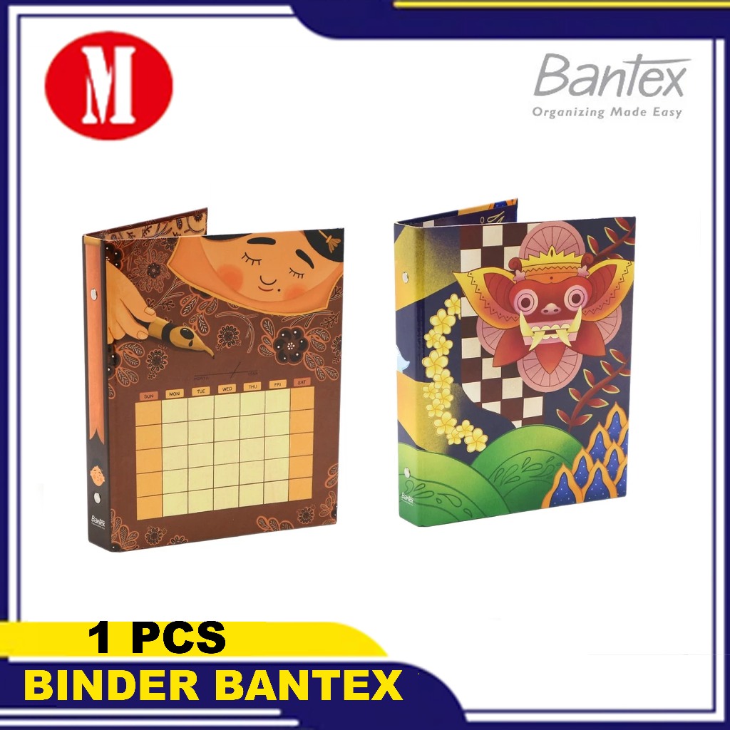 Bantex Binder A5 25mm 26 Ring Fancy Batik # 1328