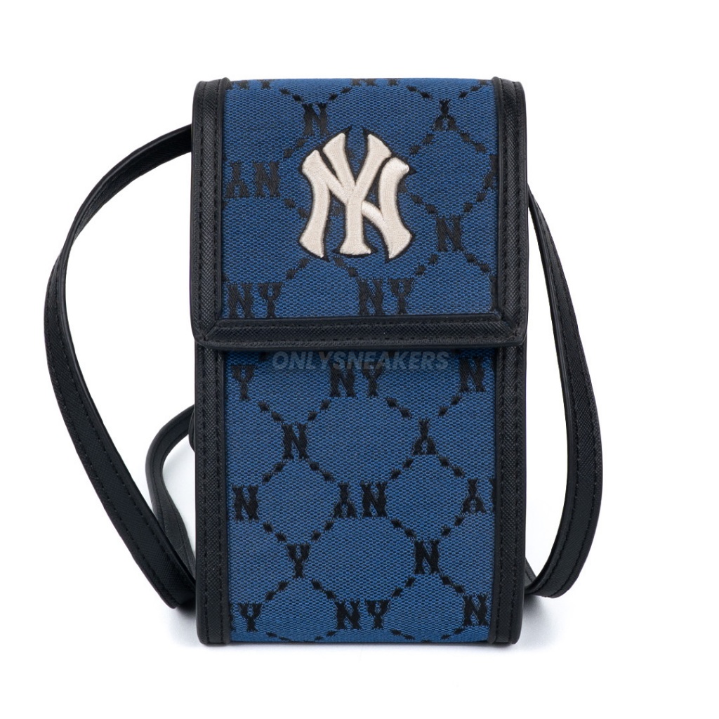 MLB NEW YORK YANKEES MONOGRAM DIAMOND JACQUARD PHONE BAG DENIM