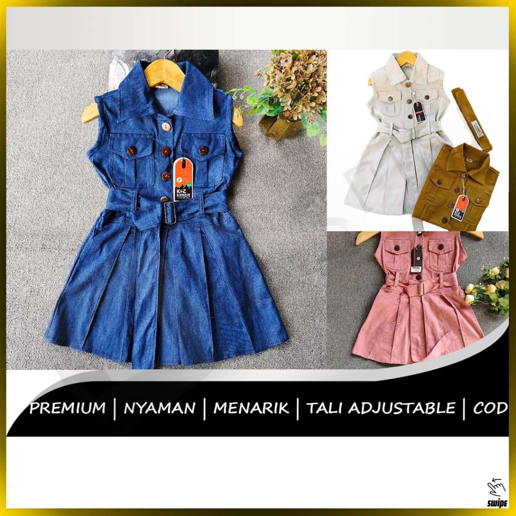 Dress Anak Miyako Atasan Perempuan Balita Cewek 1-8 Tahun Stretch Gaun Katun Hadiah Ultah Bayi