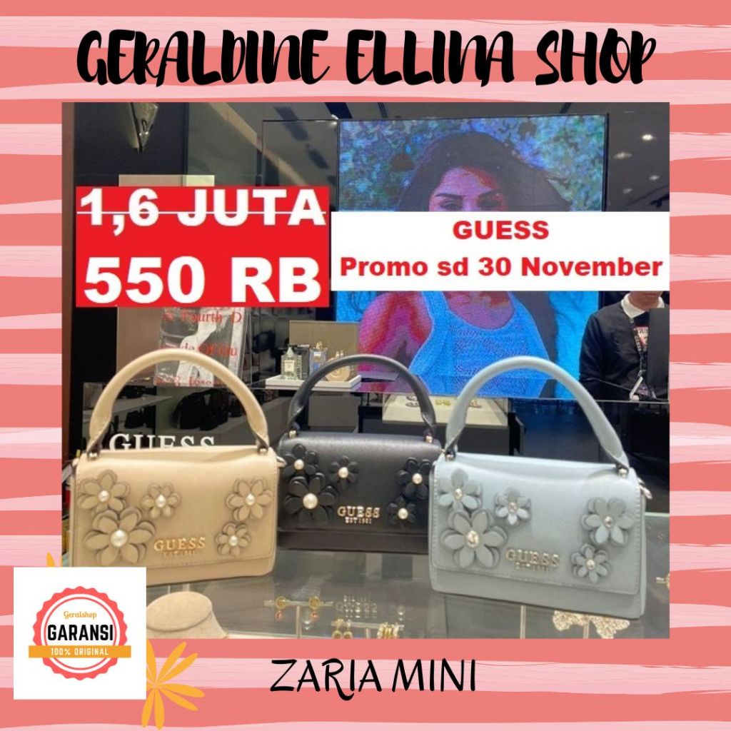 Tas Guess wanita shoulder bag ORIGINAL 100% sale ZARIA MINI
