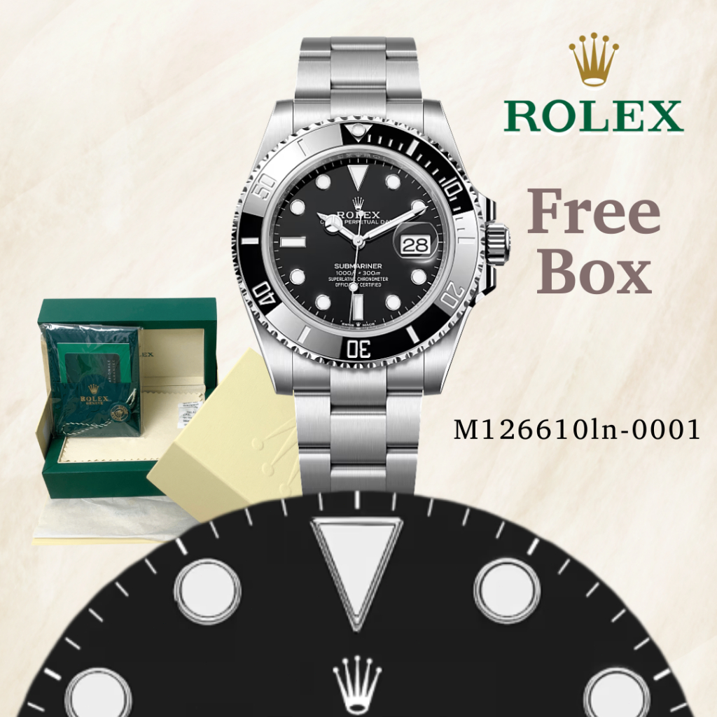 COD dan 100% Asli ROLEX INCLUDE BOX Jam Tangan Seri Submariner Pria M126610LN-0001 Jam Tangan Automa