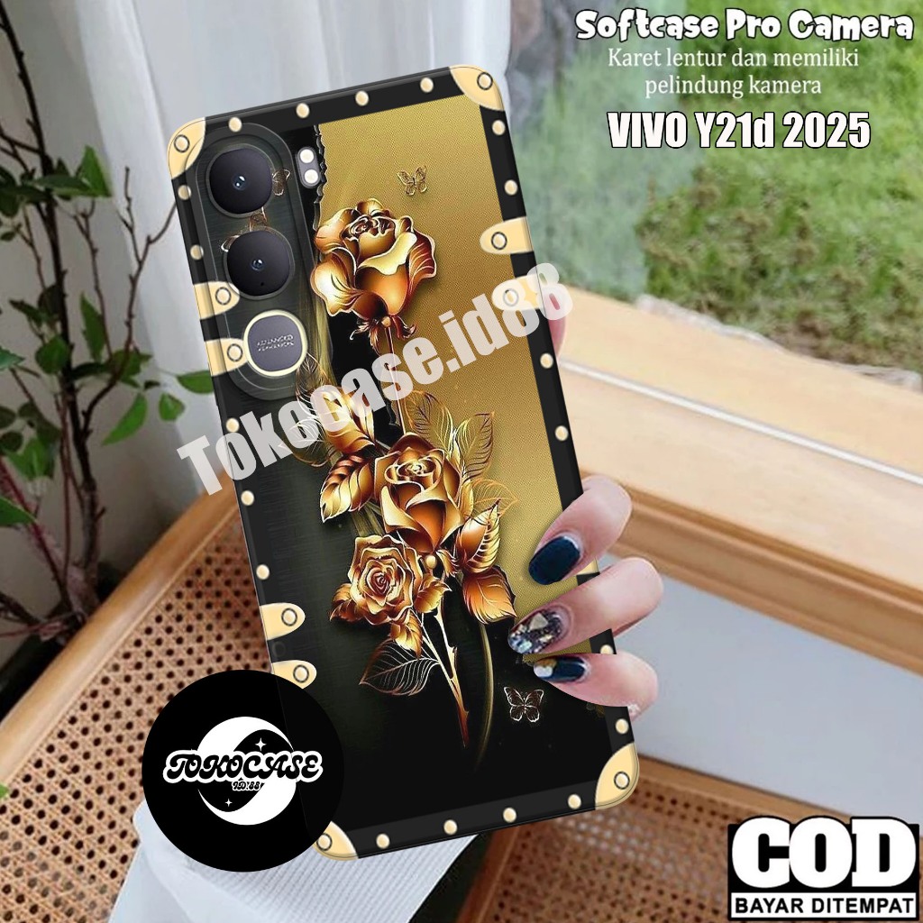 case VIVO Y21d Terbaru 2025 -case VIVO Y21 d 2025 _Silikon Casing Karet Hitam Bening Lentur keren_07