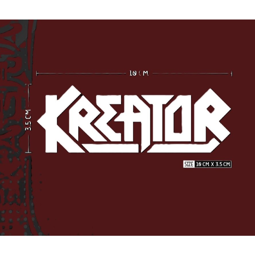 Sticker Motor / Mobil / Laptop Cutting Kreator Band Logo Stiker Tahan Gores Free Custom