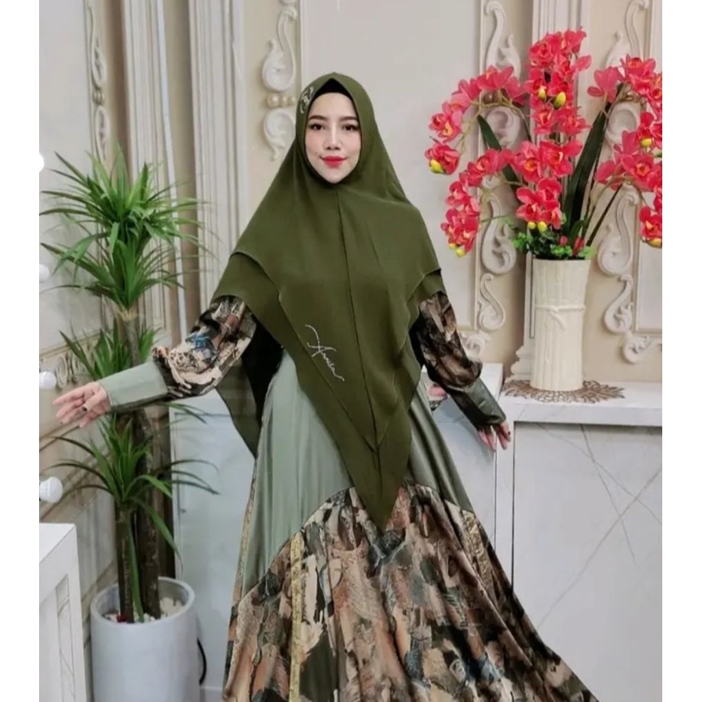 Anisa syar'i gamis set Khimar,bahan Ceruti premium,mix armanisilk
