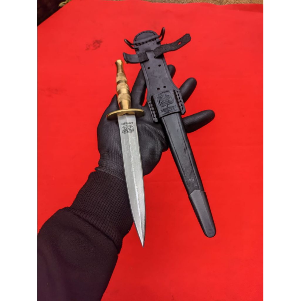 pisau lempar handle full kuningan