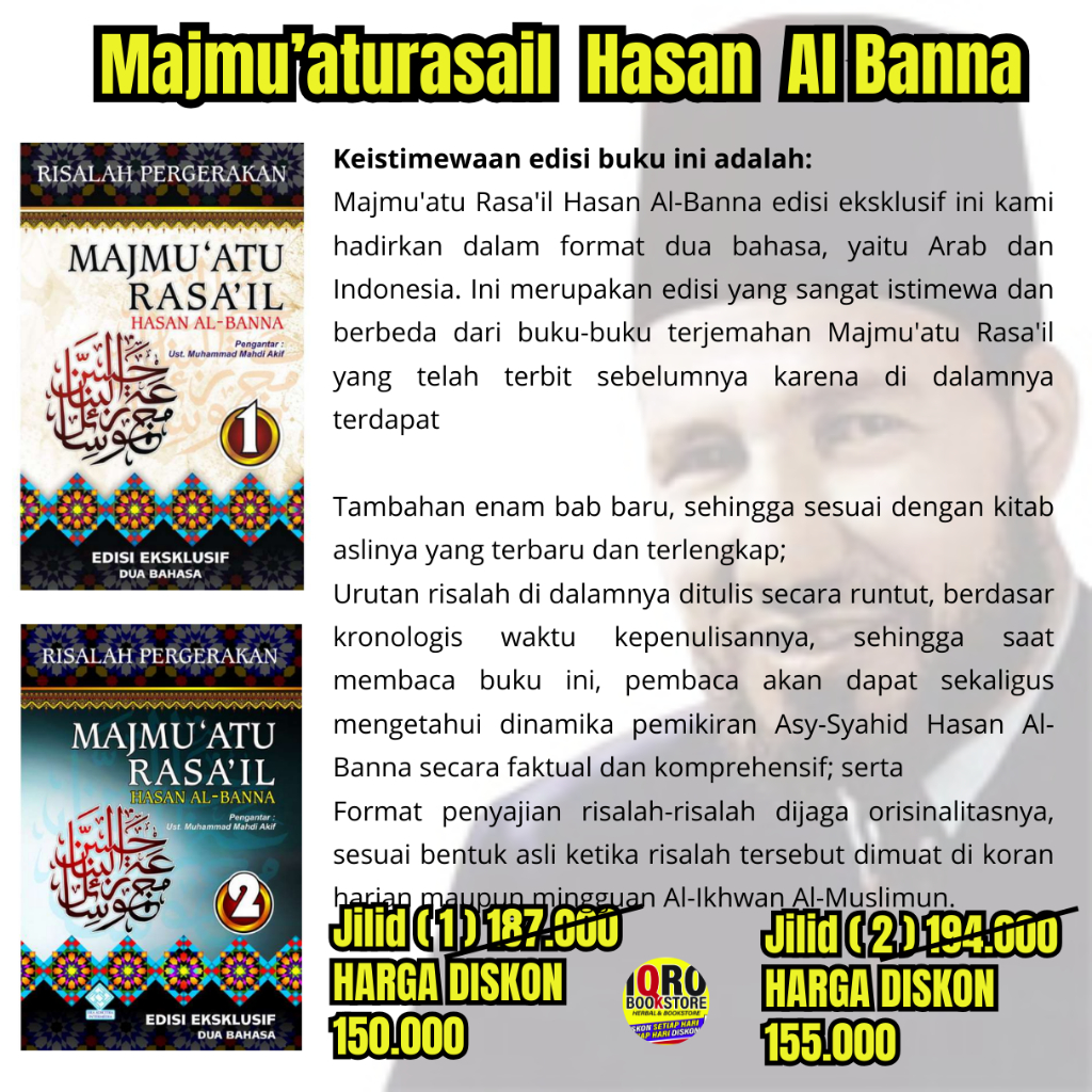 MAJMUATU RASAIL HASAN AL BANNA  2 JILID LENGKAP  ERA INTERMEDIA.