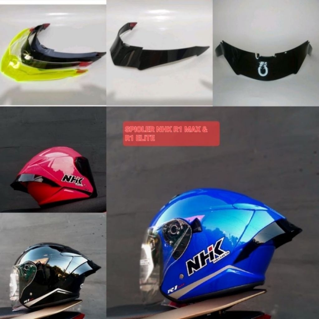 SPOILER helm NHK R1 MAX Helm Spoiler | NHK HELM SPOILER R1 MAX HELM Spoiler R1 Max - Spoiler NHK R1 