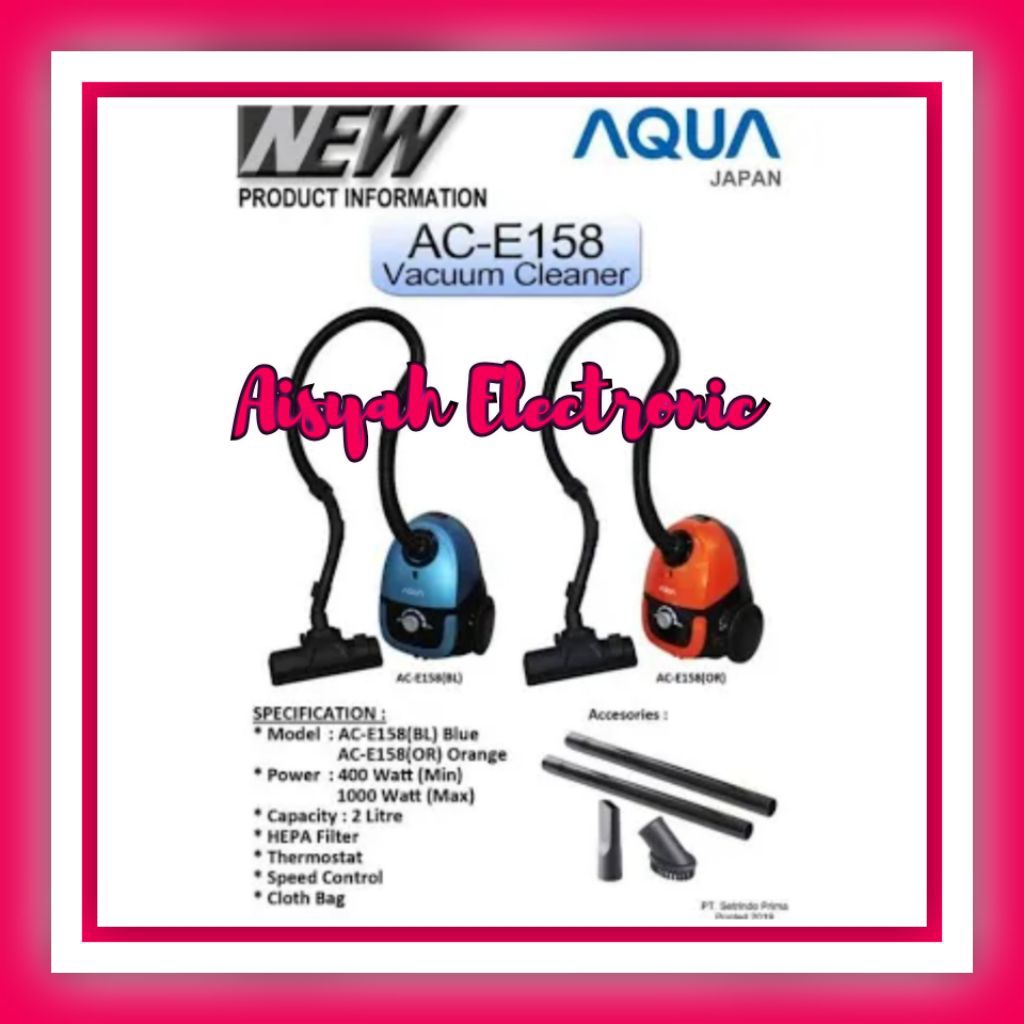 VACUM CLEANER AQUA AC-E158 GARANSI 1 TAHUN