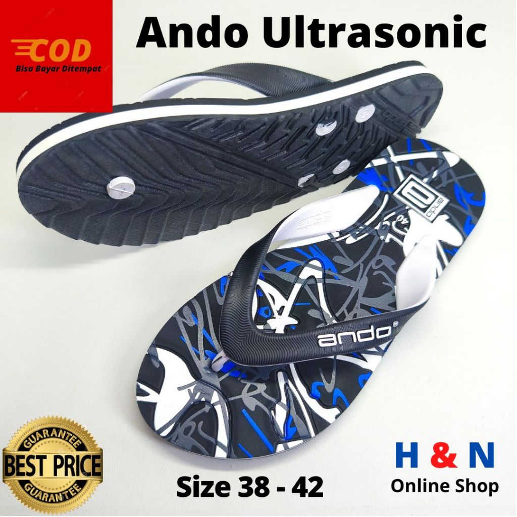 H&N Online Shop - Sandal Jepit Pria - Sendal Distro Super ANDO ULTRASONC - Motif Keren