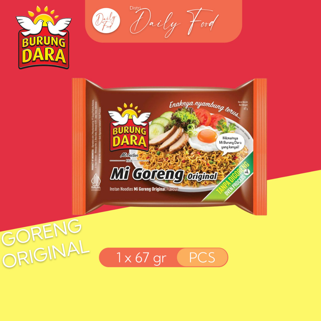 Mie Burung Dara Goreng Instan Original - 1 & 5 Pcs | Mie Burung Dara | Mie Goreng