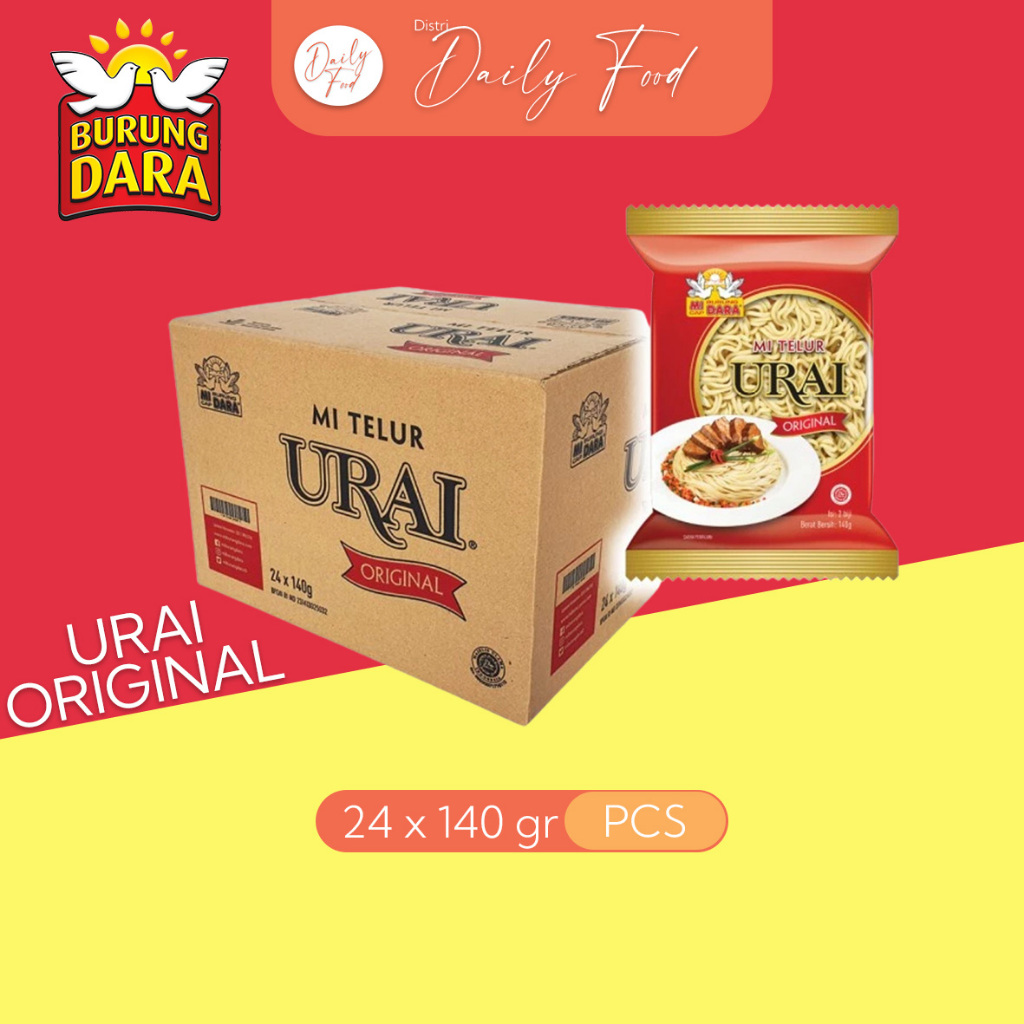 Mi Burung Dara Urai Original - 1 Dus | Mie Burung Dara | Mie Kering | Mie Telur