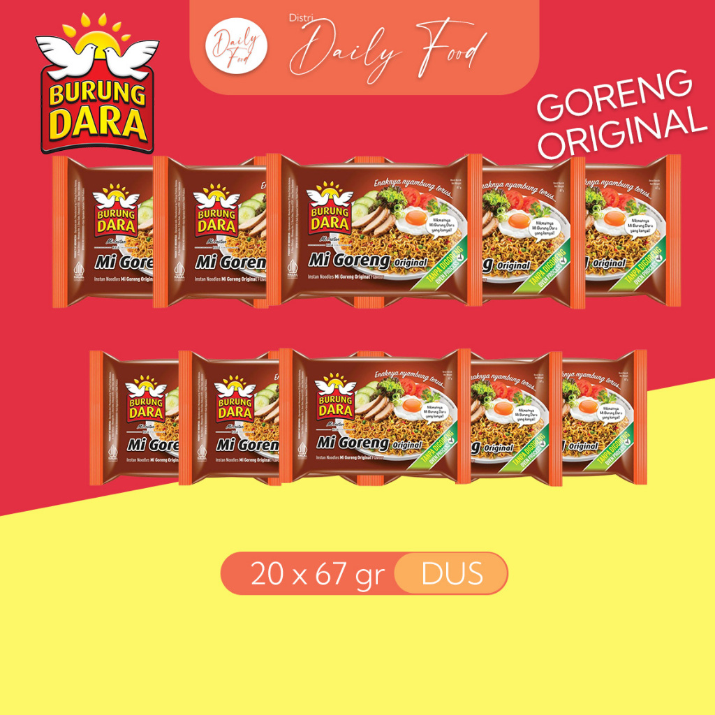 Mie Burung Dara Goreng Instan Original - 1 Dus | Mie Burung Dara | Mie Goreng