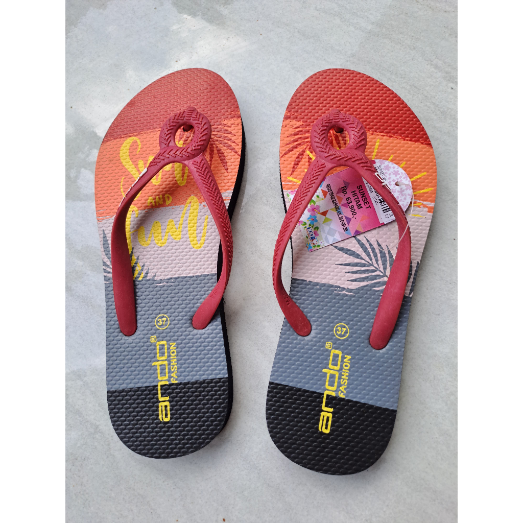 Sandal ANDO SUNSET Sendal jepit wanita | 100% original ANDO