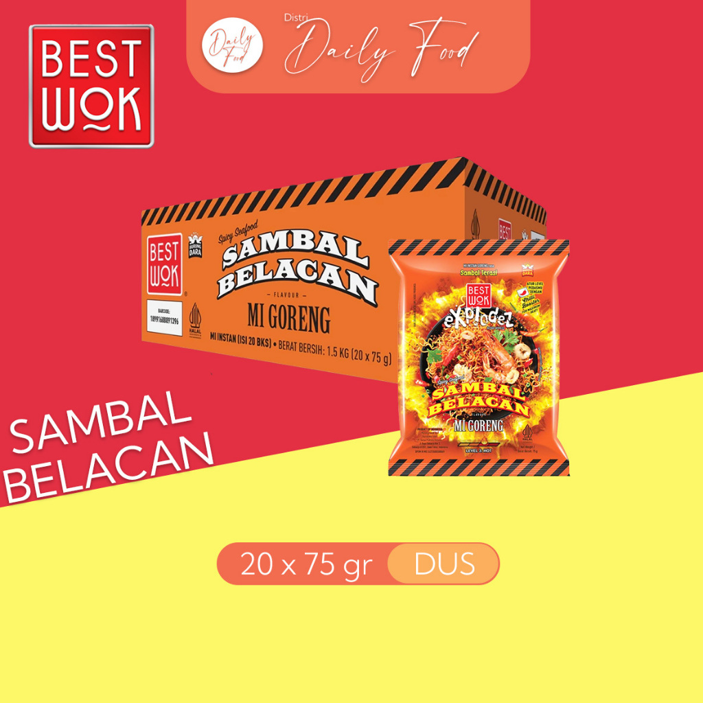 Best Wok Mie Goreng Sambal Belacan - 1 Dus | Best Wok | Mie Goreng
