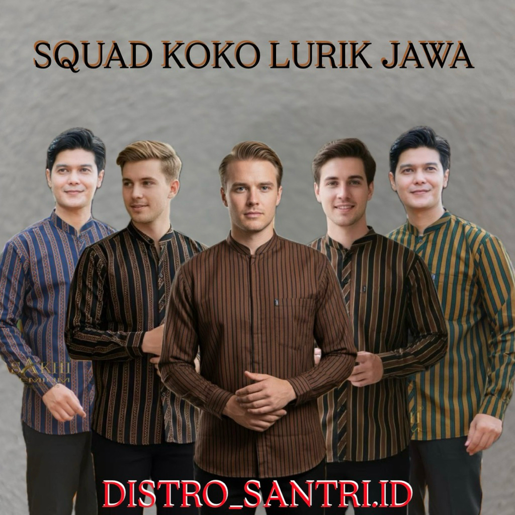 TERBARU BAJU KOKO SALUR LURIK KEMEJA LENGAN PANJANG SURJAN JAWA KEMEJA BASIC KATUN PREMIUM ADAT JAWA