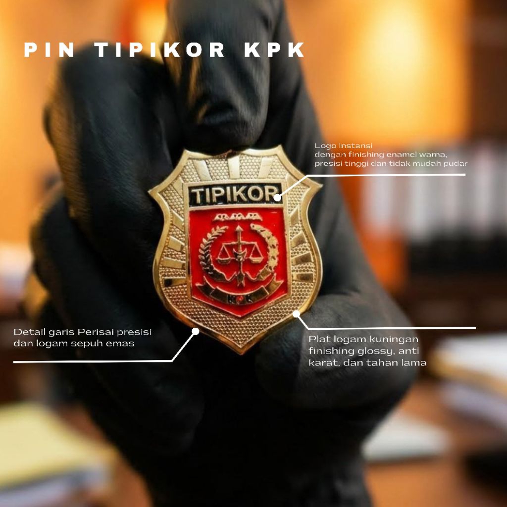 PIN TIPIKOR KPK KECIL FORMAL ELEGAN