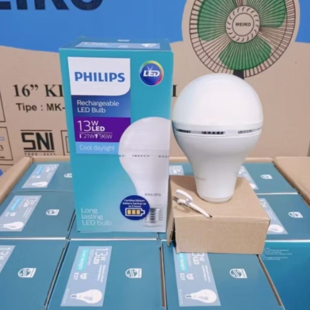 Lampu LED Philips emergency/magic ac dc 13w tetap menyala walaupun mati lampu
