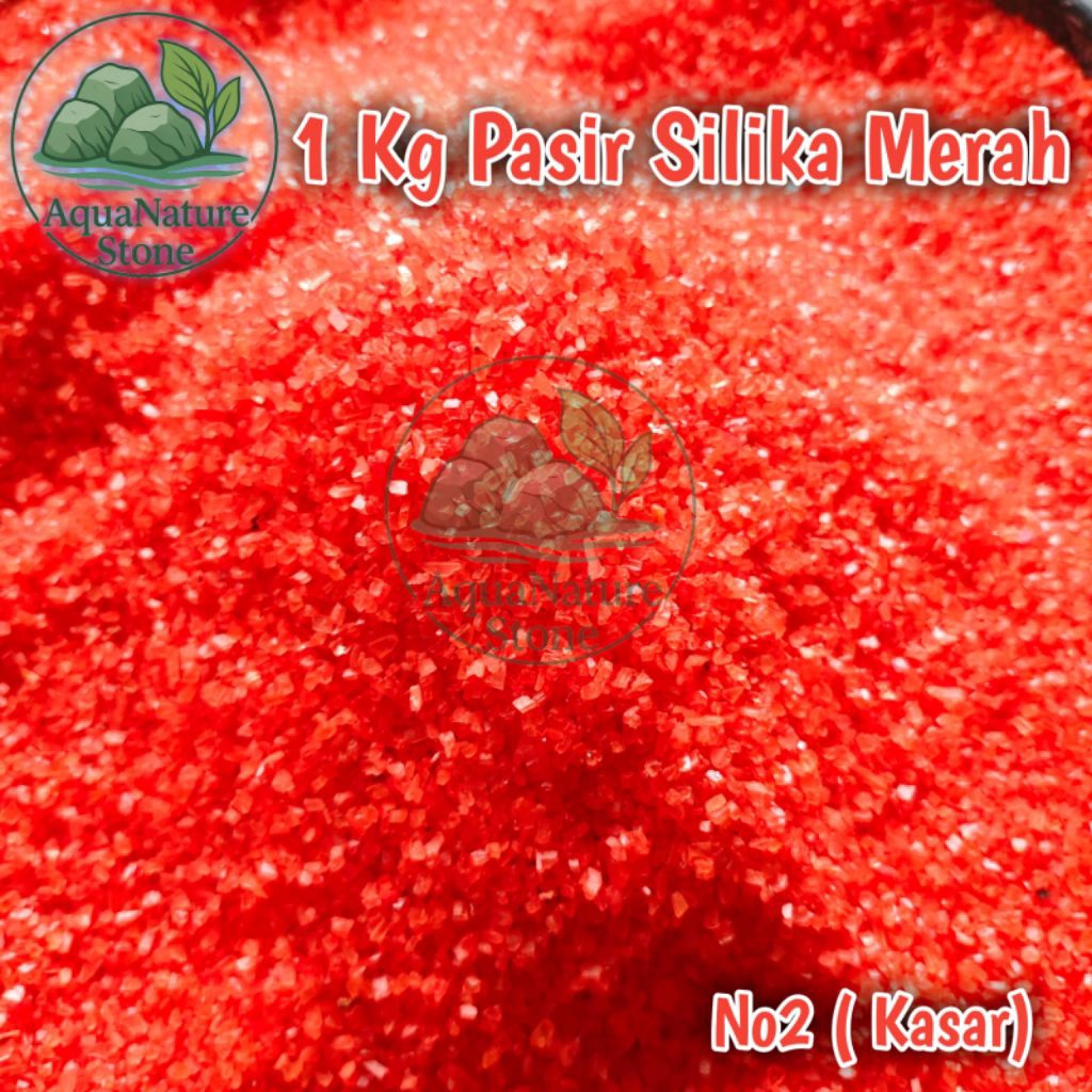 1Kg Pasir Silika Merah Pasir Hias Dekorasi Aquarium Aquascape Dan Taman
