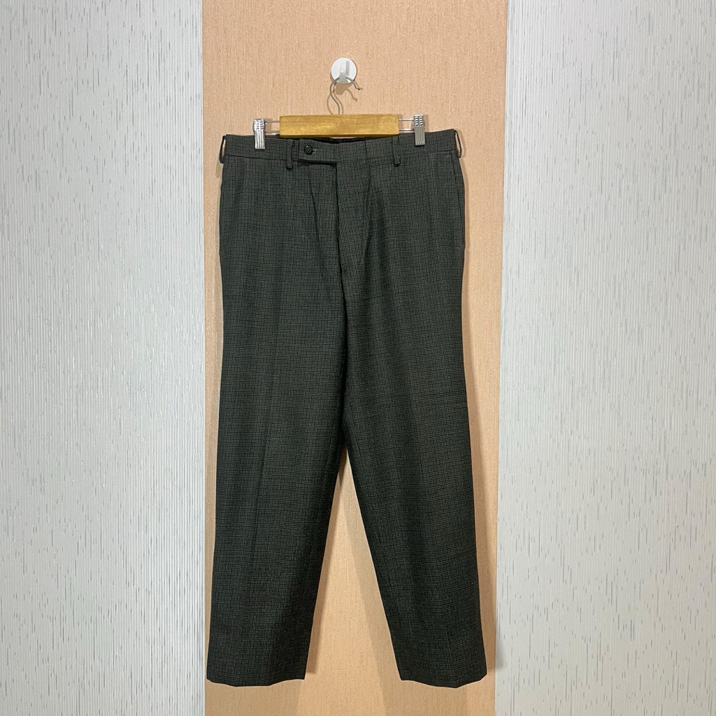 90s Slimacks Japan Tailored Wool Trousers / Celana Bahan Pria / B216 / Size 29