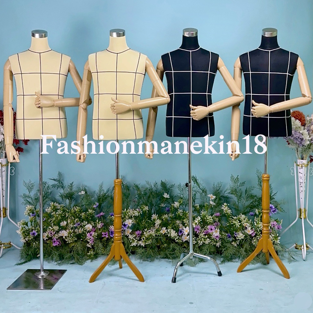 MANEKIN PRIA DEWASA FULL FOAM PAKAI TANGAN FLEXIBLE + PATUNG BAJU PRIA BUSA + PATUNG TUSUK JARUM