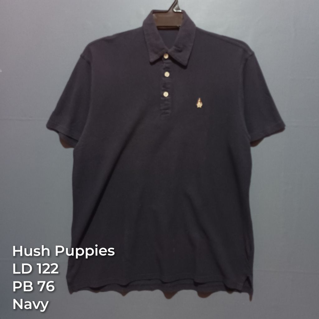 kaos kerah polo second brand Hush Puppies| kaos brand second