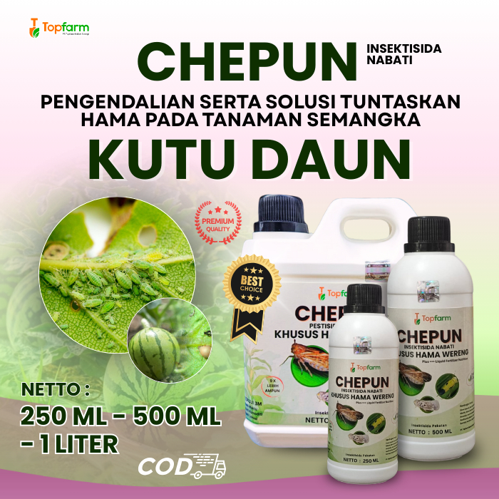 Insektisida Topfarm / Obat Kutu Daun Semangka / Obat Untuk  Daun Semangka Keriting / Obat Kuning Dau