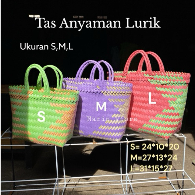 TAS ANYAMAN LURIK S,M,L ( Tas Belanja, Tas Syukuran, Tas Hajatan )