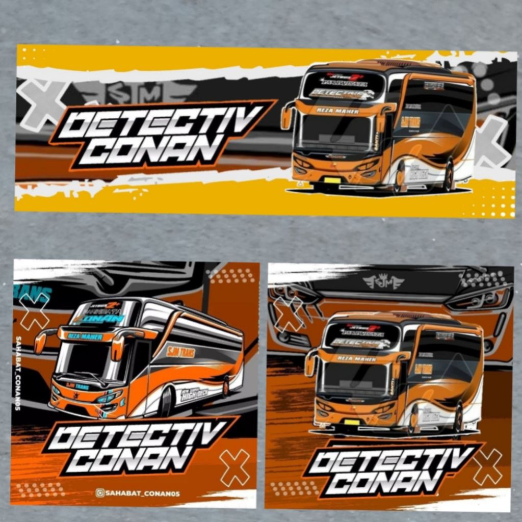 ISI 3 Stiker bus SJM CONAN Stiker bis bus CONAN SJM Trans