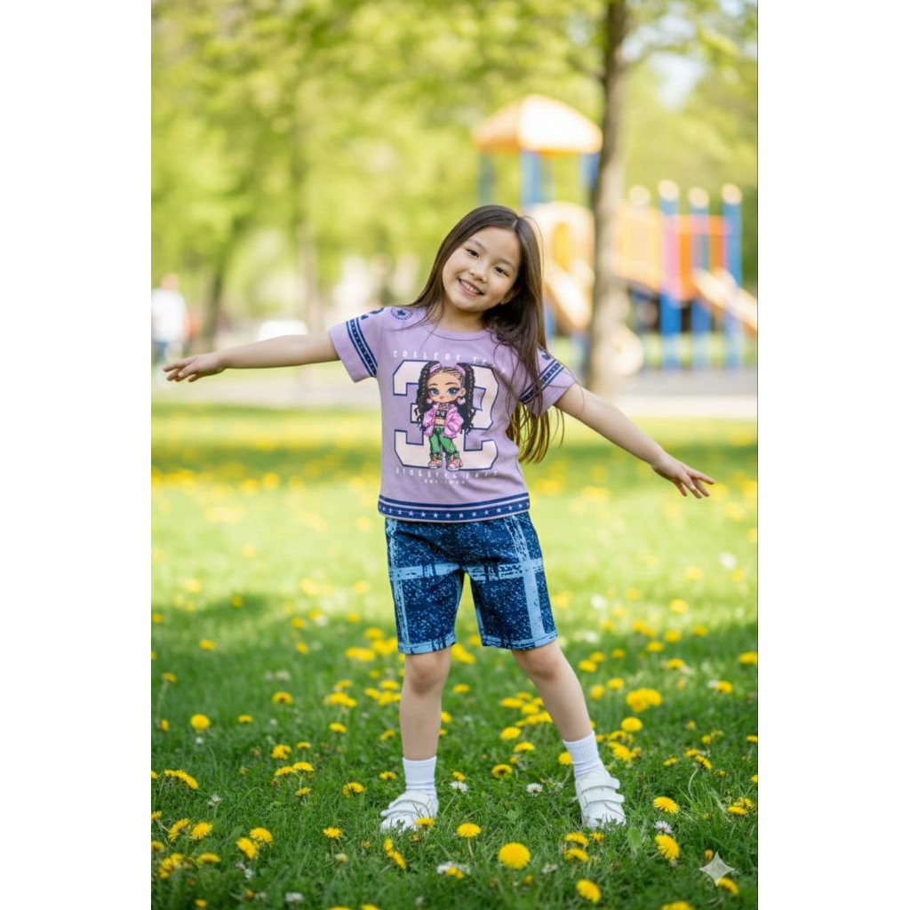 setelan anak cewek model terbaru Bergaya 6 bulan -8 thn