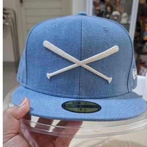 New Era Justfitteds Crossed Bats Blue Denim 59Fifty Cap