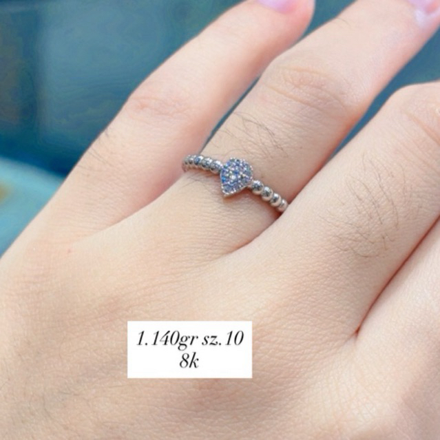 cincin emas putih kadar 375%