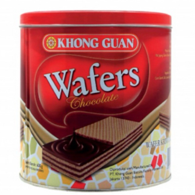 KHONG GUAN WAFER COKELAT KALENG 600gr/WAFER KHONG GUAN/WAFER MURAH/KUE NATAL/BINGKISAN NATAL/HAMPERS