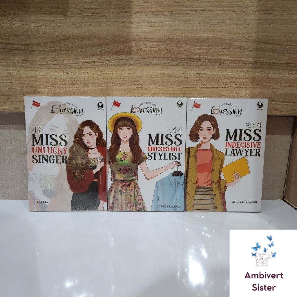 [ PRELOVED ] Buku Novel Lovession Series Miss Indecisive Lawyer Miss Unlucky Singer Miss Irresistibl