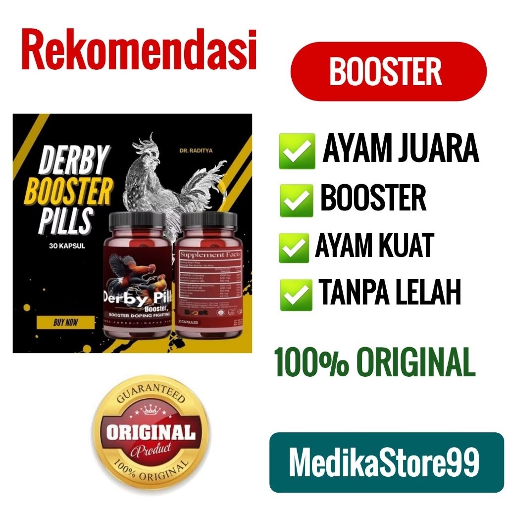 Derby Pills Booster - Doping Ayam Power Meningkat 7X By Boost Power Stamina Meningkat
