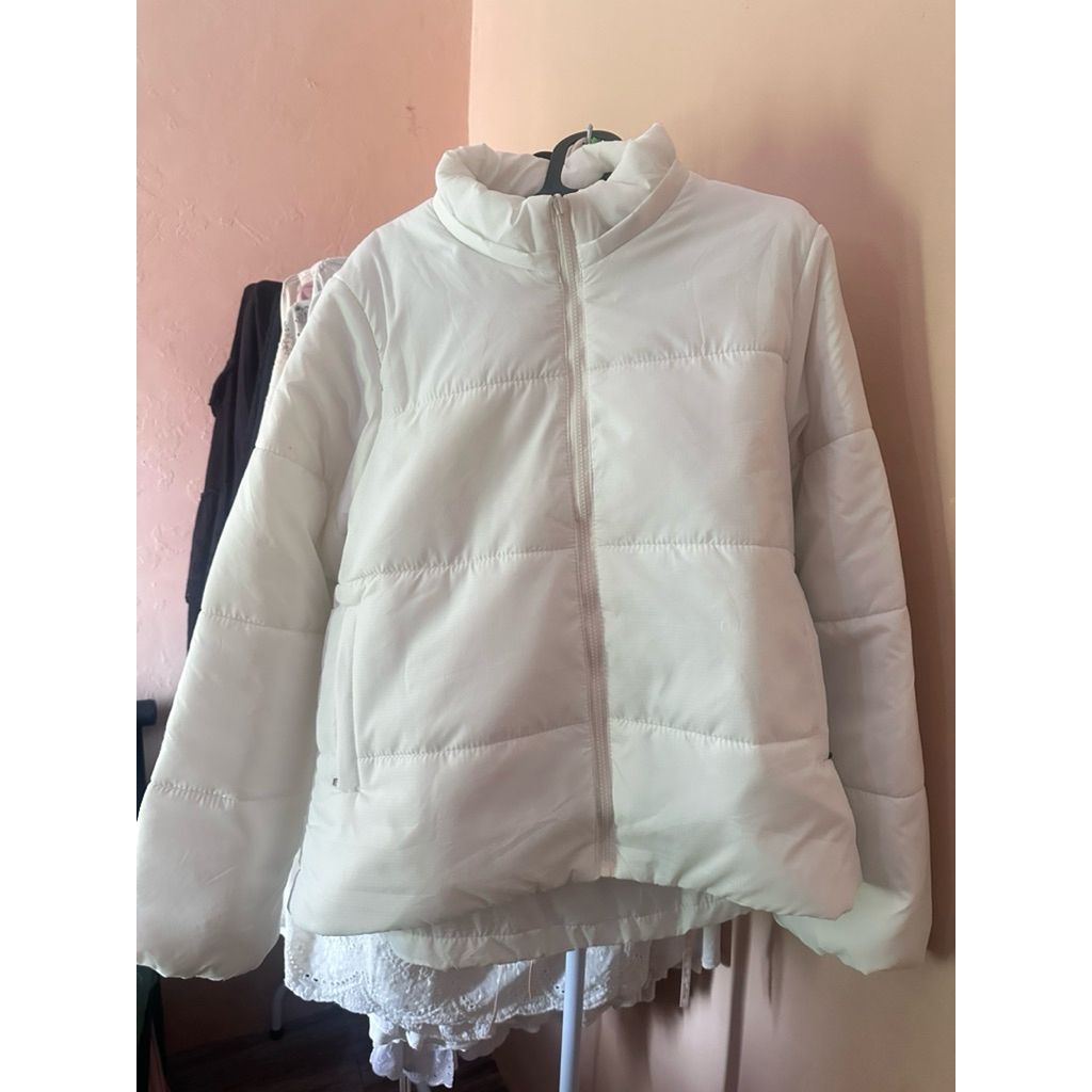 [ NEW ] HARVEN WINTER PUFFER JACKET HOODIE BROKEN WHITE