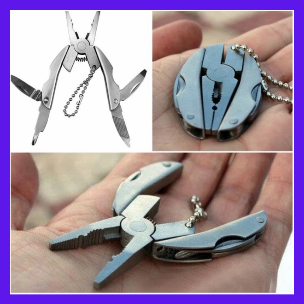 Tang Lipat / Tang EDC Portable Multifungsi Stainless Steel Tang Mini/Survival Tool