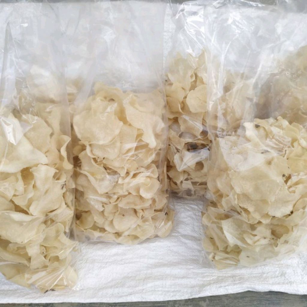 Krupuk gadung mentah 500 gram asin gurih asli kediri